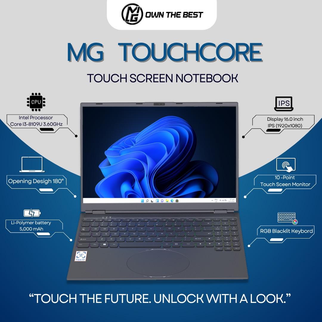 MG TouchCore i3 Intel CPU 16+512GB 16inch Touchscreen laptop RGB keyboard good for study and office laptop