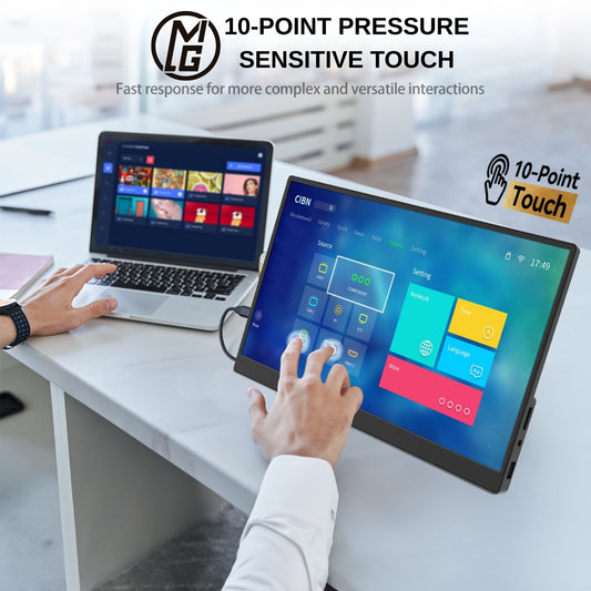 MG Monitor Touchcreen Portable Monitor 1080P 15.6 IPS typeC HDMI Compatible with iPad PC Mac Phone Xbox Swich PS4 Portable monitor