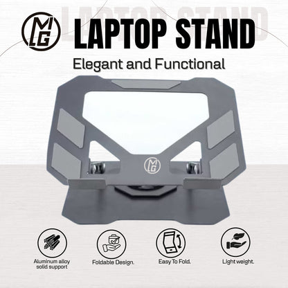 MG Universal Laptop Stand - Free Rotating & Cooling Design for 10"-17" Laptops - Aluminum Alloy Material - Supplier Warranty Included